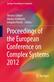 Proceedings of the European Conference on Complex Systems 2012